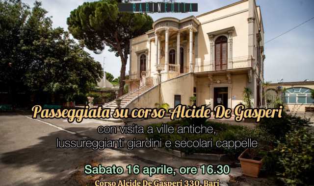 Passeggiata su corso Alcide De Gasperi con visita a ville antiche, lussureggianti giardini e secolari cappelle
